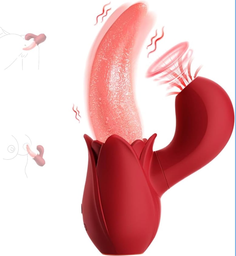 Rose sucking/tongue vibrator