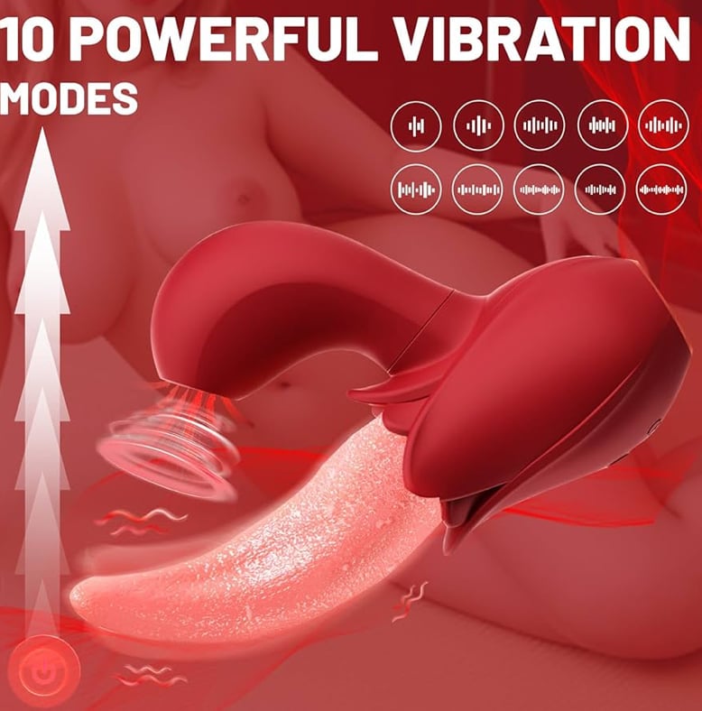 Rose sucking/tongue vibrator